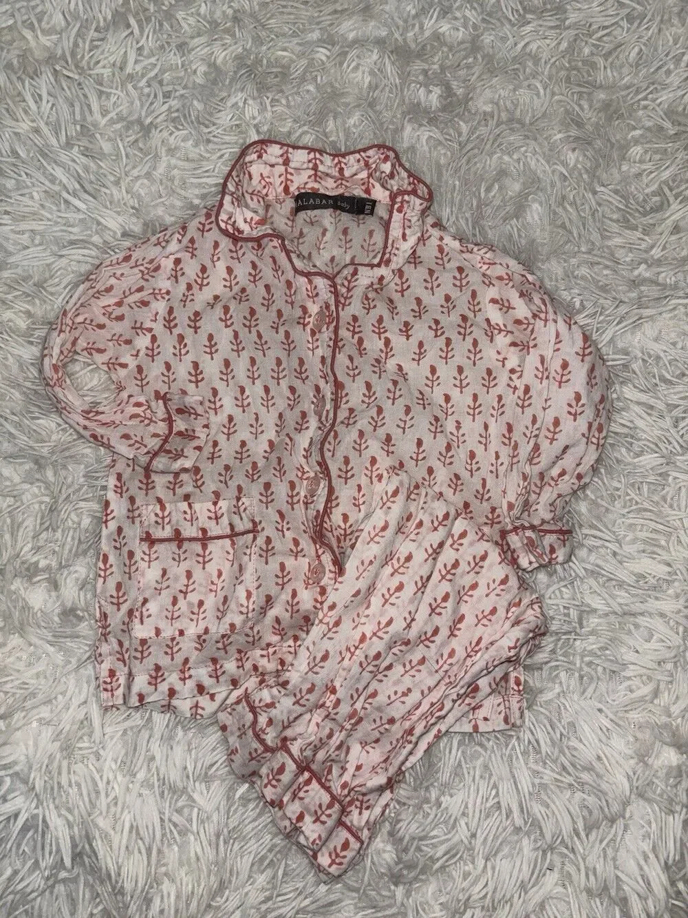 Malabar Baby Sz. NB 1 (6-12) Mo. Two Pc. Pj Set. Soft, Adorable, Exc. Quality